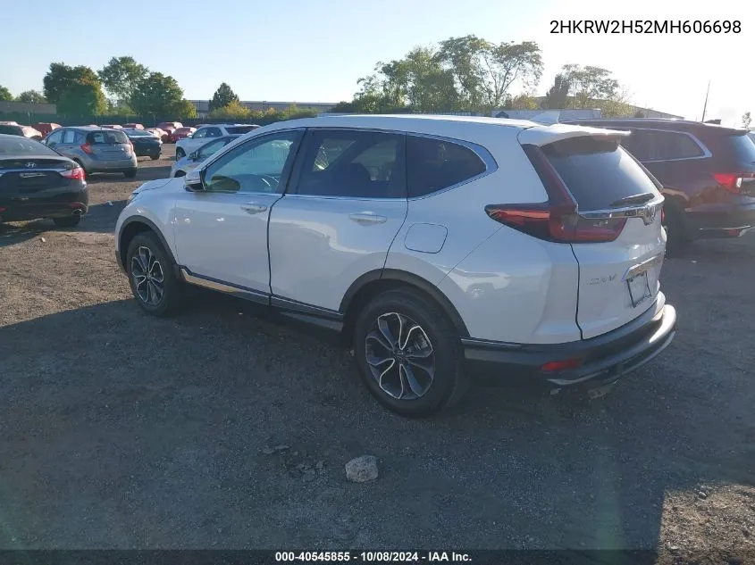 2021 Honda Cr-V Ex VIN: 2HKRW2H52MH606698 Lot: 40545855