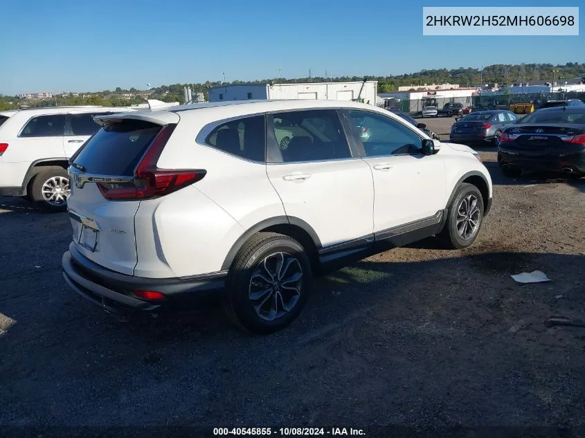 2021 Honda Cr-V Ex VIN: 2HKRW2H52MH606698 Lot: 40545855