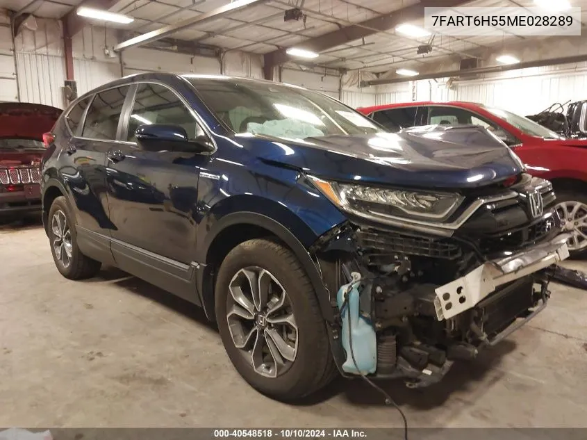 2021 Honda Cr-V Hybrid Ex VIN: 7FART6H55ME028289 Lot: 40548518