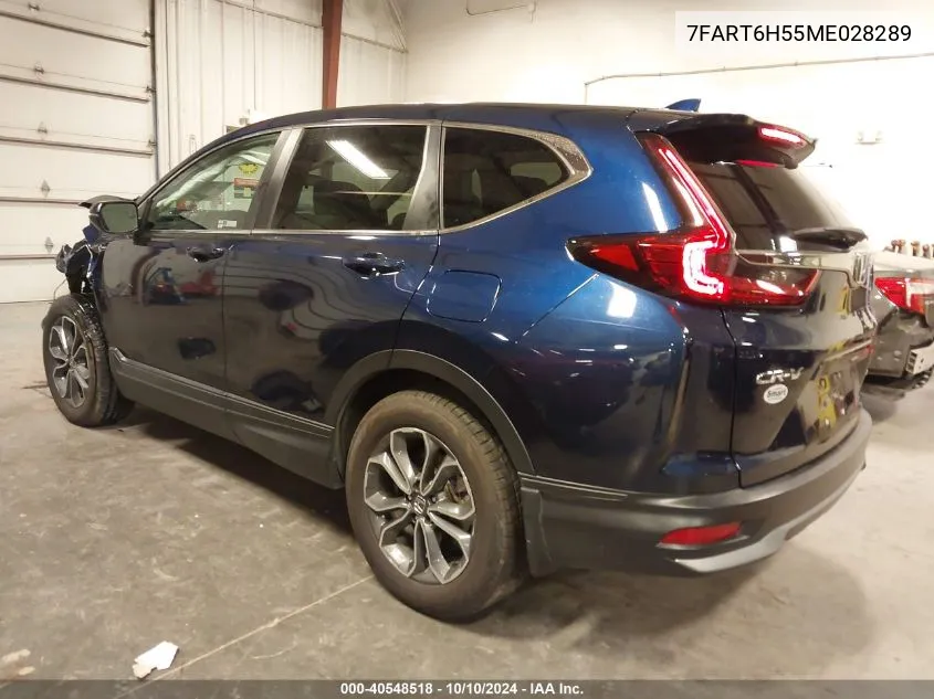 2021 Honda Cr-V Hybrid Ex VIN: 7FART6H55ME028289 Lot: 40548518