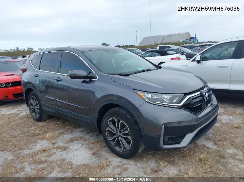 2021 Honda Cr-V Ex VIN: 2HKRW2H59MH676036 Lot: 40560368