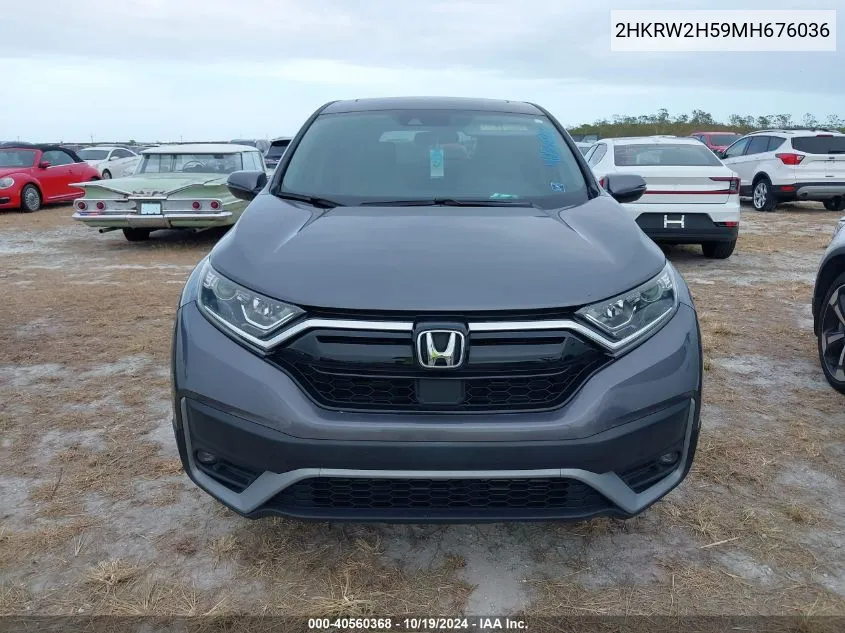 2021 Honda Cr-V Ex VIN: 2HKRW2H59MH676036 Lot: 40560368