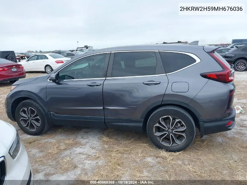 2021 Honda Cr-V Ex VIN: 2HKRW2H59MH676036 Lot: 40560368