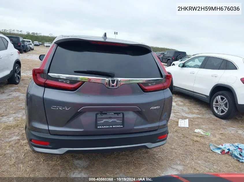 2021 Honda Cr-V Ex VIN: 2HKRW2H59MH676036 Lot: 40560368