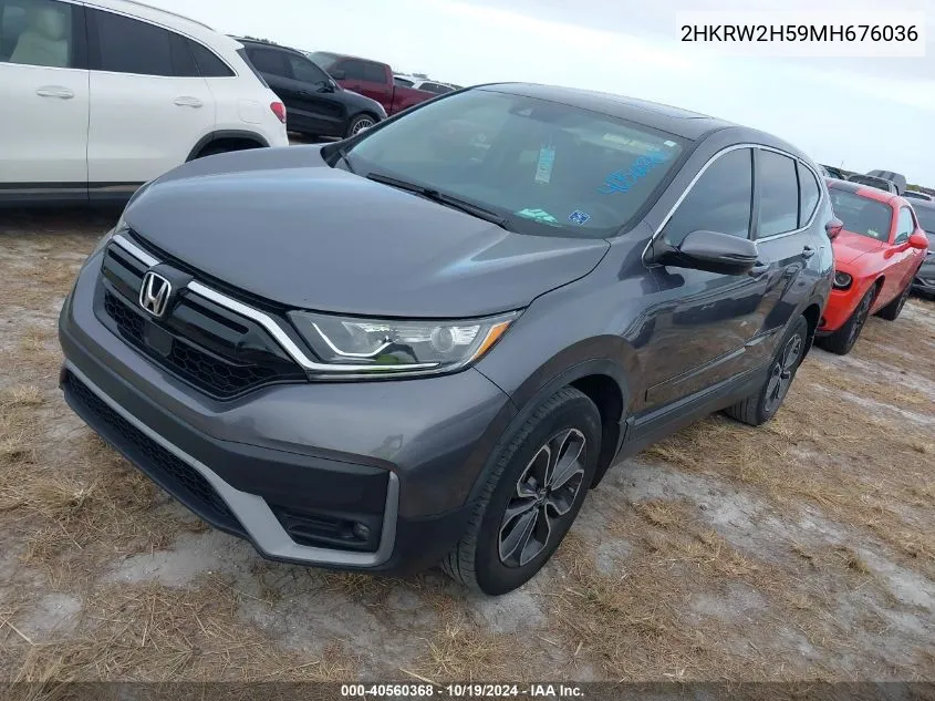 2021 Honda Cr-V Ex VIN: 2HKRW2H59MH676036 Lot: 40560368