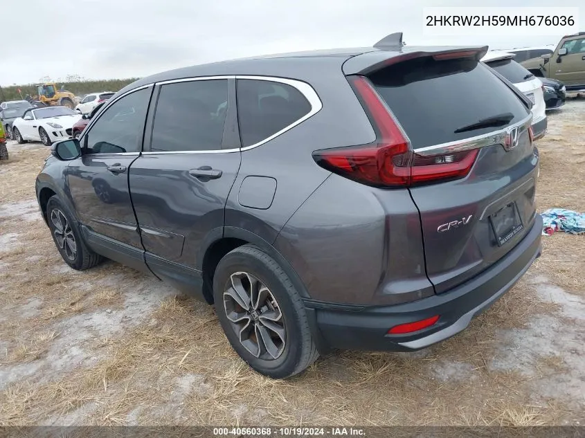 2021 Honda Cr-V Ex VIN: 2HKRW2H59MH676036 Lot: 40560368