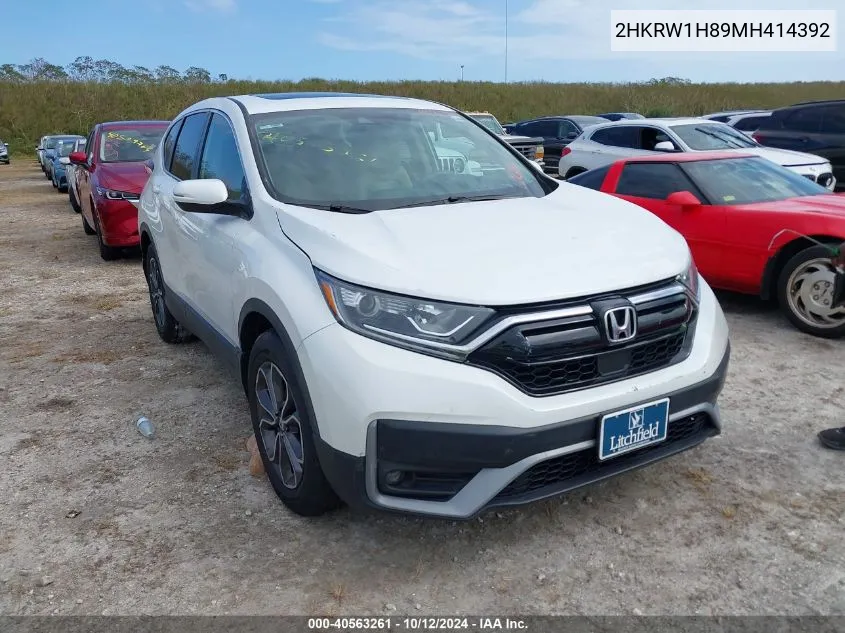 2021 Honda Cr-V Exl VIN: 2HKRW1H89MH414392 Lot: 40563261