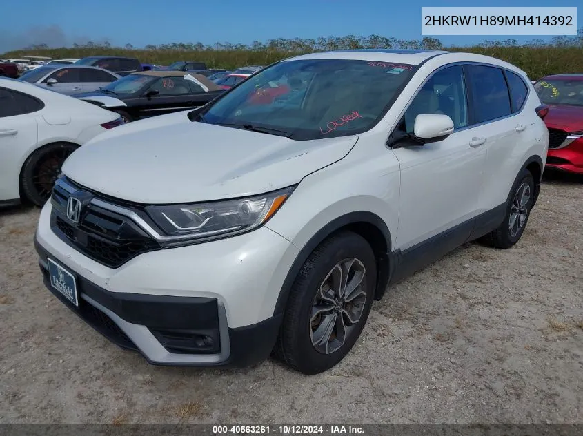 2021 Honda Cr-V Exl VIN: 2HKRW1H89MH414392 Lot: 40563261