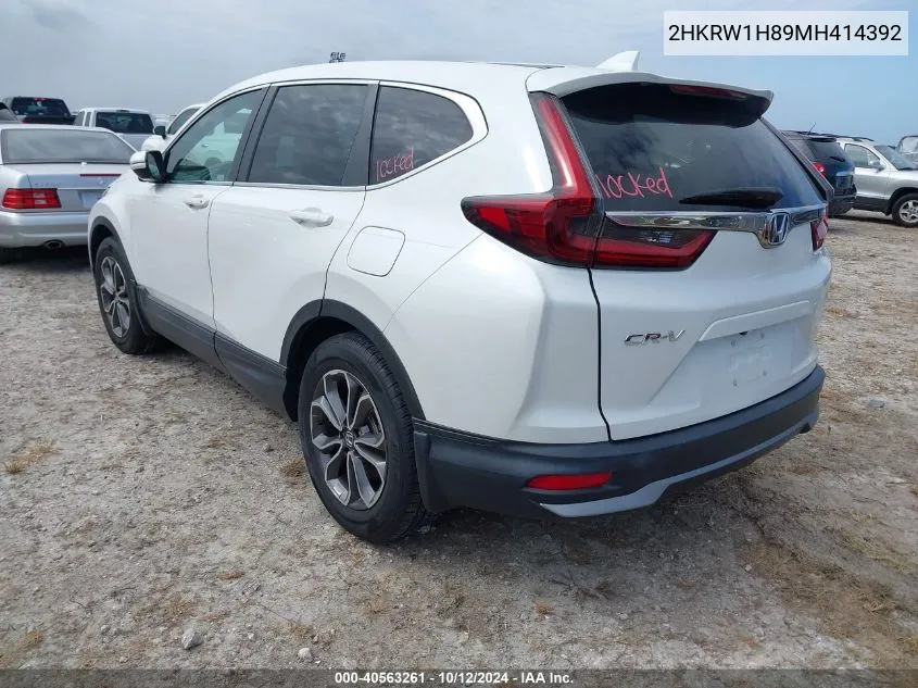 2021 Honda Cr-V Exl VIN: 2HKRW1H89MH414392 Lot: 40563261