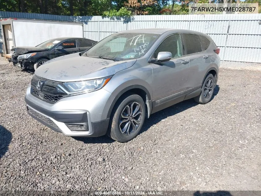 2021 Honda Cr-V Awd Ex VIN: 7FARW2H5XME028787 Lot: 40570886