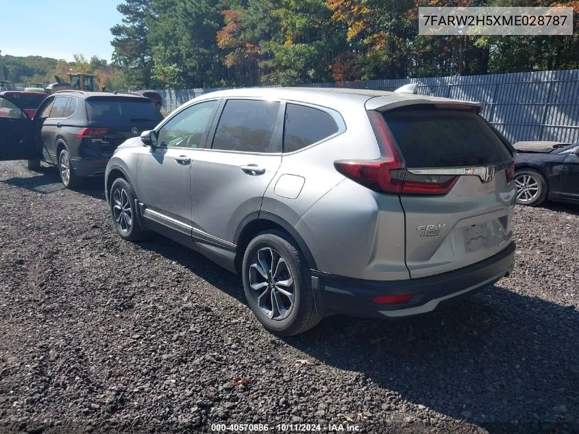 2021 Honda Cr-V Awd Ex VIN: 7FARW2H5XME028787 Lot: 40570886