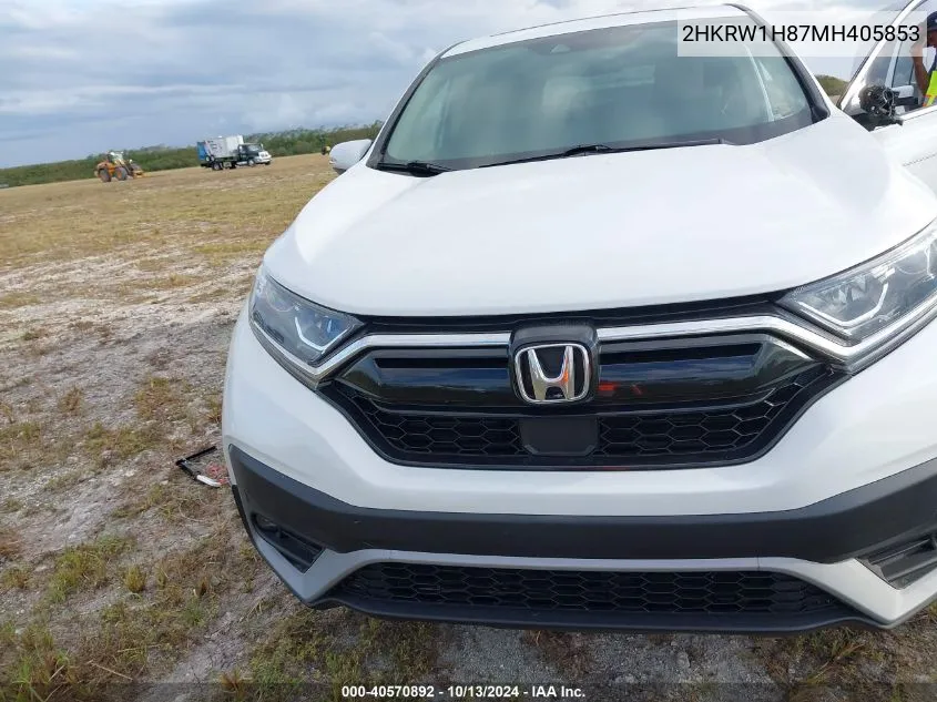 2021 Honda Cr-V 2Wd Ex-L VIN: 2HKRW1H87MH405853 Lot: 40570892