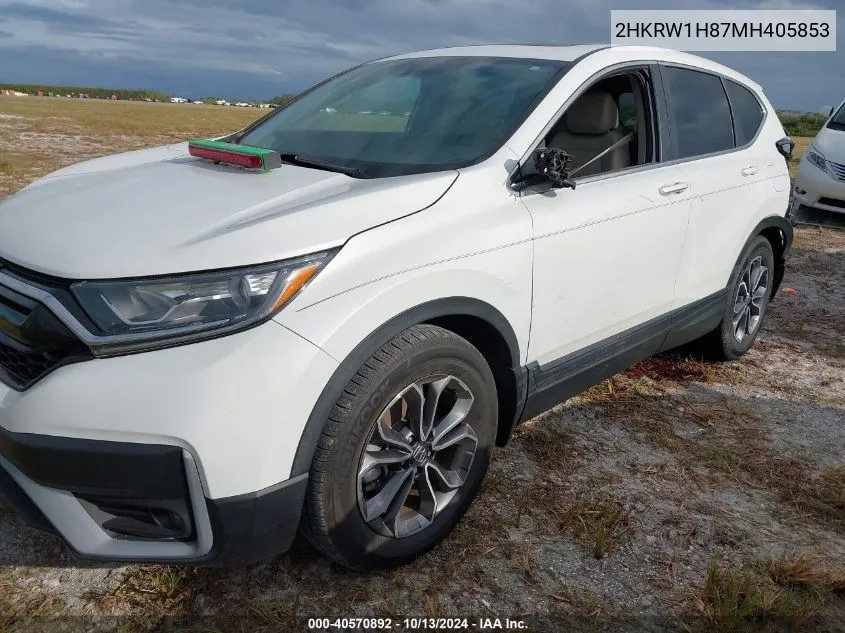 2021 Honda Cr-V 2Wd Ex-L VIN: 2HKRW1H87MH405853 Lot: 40570892