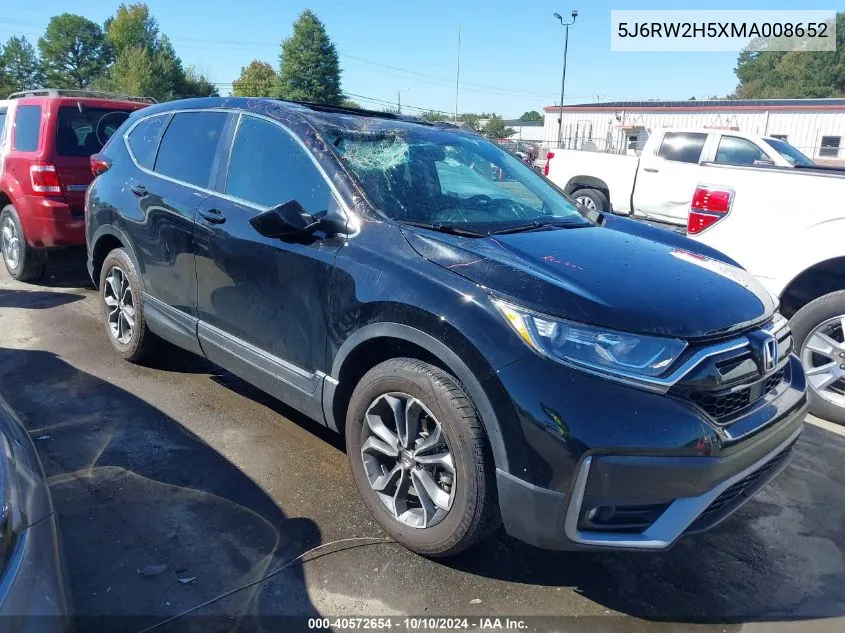 2021 Honda Cr-V Awd Ex VIN: 5J6RW2H5XMA008652 Lot: 40572654