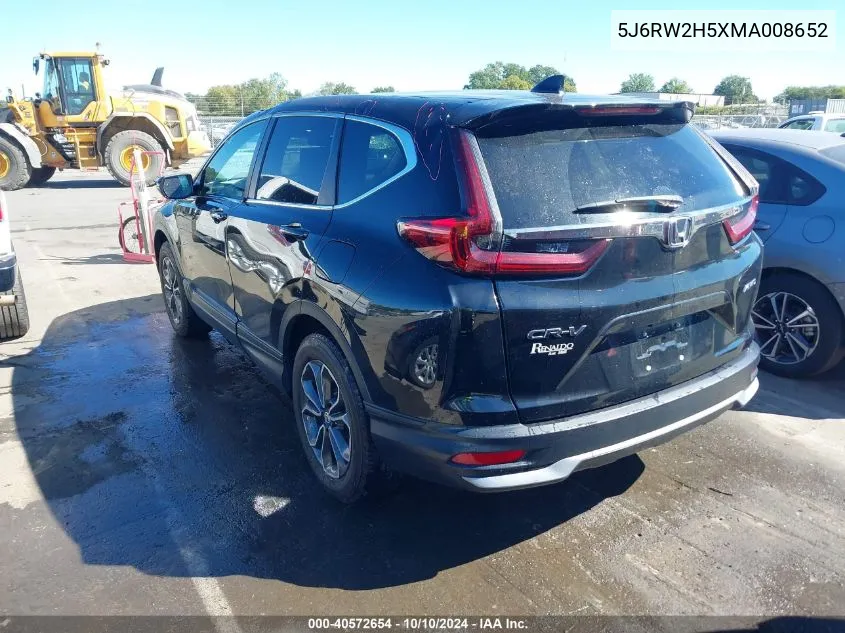 2021 Honda Cr-V Awd Ex VIN: 5J6RW2H5XMA008652 Lot: 40572654