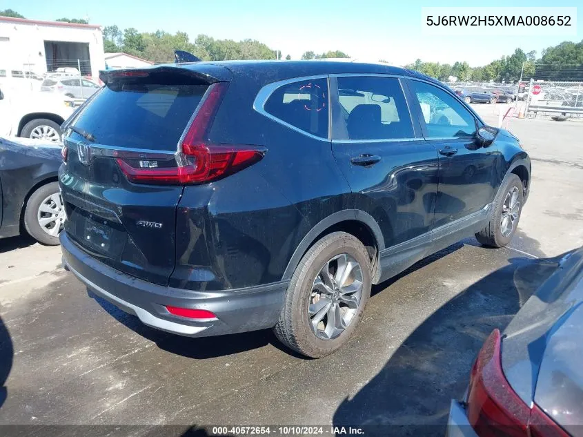 2021 Honda Cr-V Awd Ex VIN: 5J6RW2H5XMA008652 Lot: 40572654