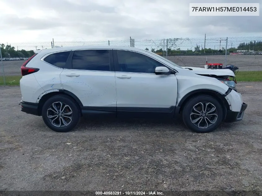 2021 Honda Cr-V Ex VIN: 7FARW1H57ME014453 Lot: 40583291