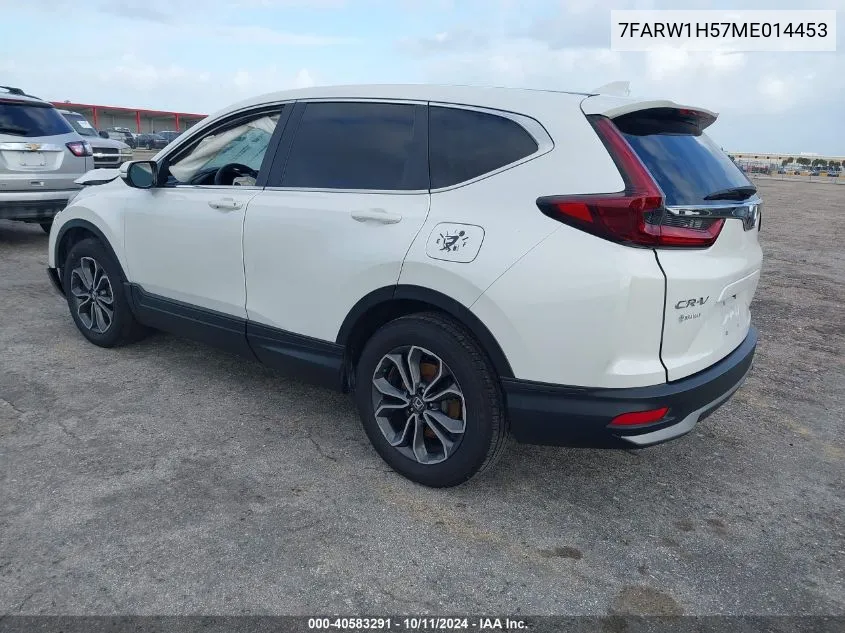 2021 Honda Cr-V Ex VIN: 7FARW1H57ME014453 Lot: 40583291