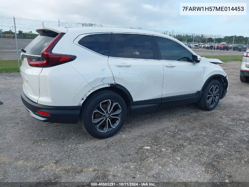 2021 Honda Cr-V Ex VIN: 7FARW1H57ME014453 Lot: 40583291