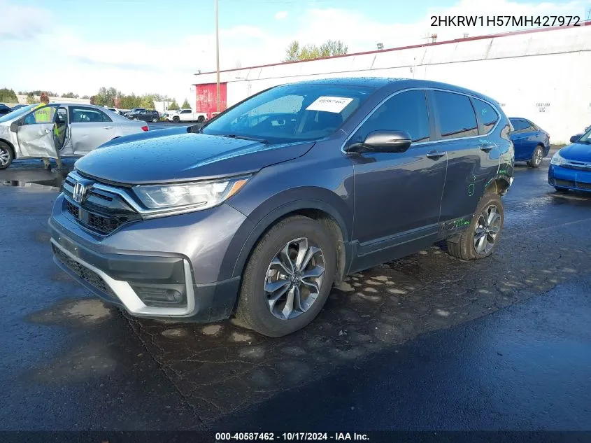 2021 Honda Cr-V 2Wd Ex VIN: 2HKRW1H57MH427972 Lot: 40587462