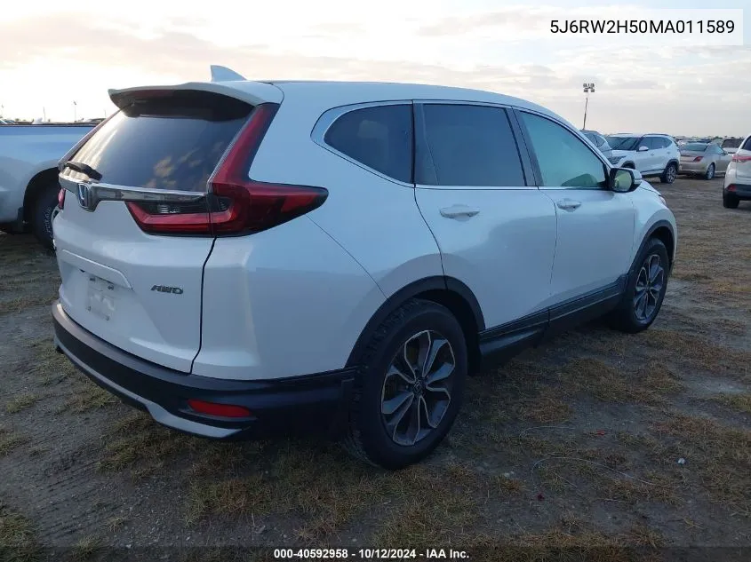 2021 Honda Cr-V Ex VIN: 5J6RW2H50MA011589 Lot: 40592958