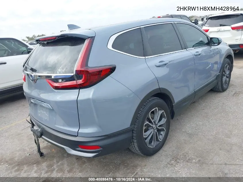 2021 Honda Cr-V 2Wd Ex-L VIN: 2HKRW1H8XMH428964 Lot: 40598476