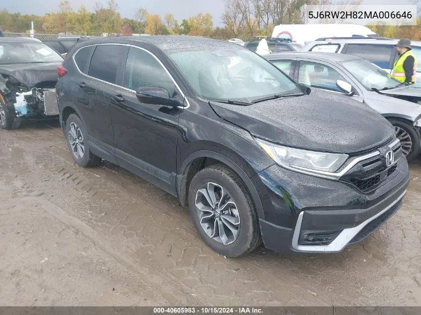 2021 Honda Cr-V Awd Ex-L VIN: 5J6RW2H82MA006646 Lot: 40605983