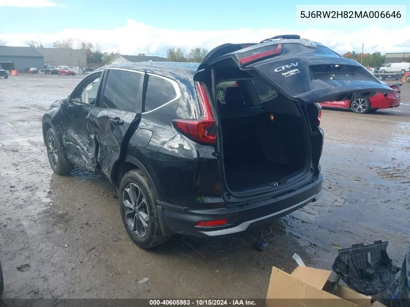 2021 Honda Cr-V Awd Ex-L VIN: 5J6RW2H82MA006646 Lot: 40605983