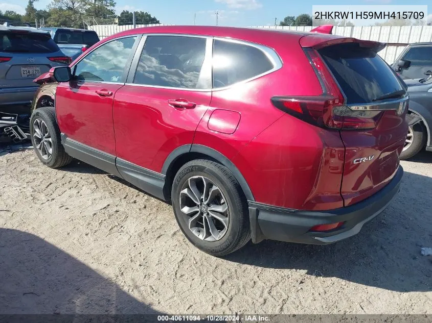 2021 Honda Cr-V 2Wd Ex VIN: 2HKRW1H59MH415709 Lot: 40611094