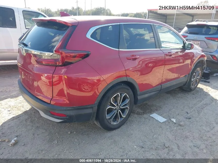 2021 Honda Cr-V 2Wd Ex VIN: 2HKRW1H59MH415709 Lot: 40611094