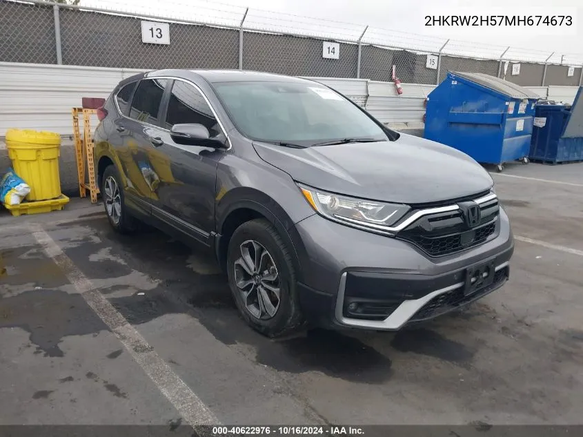 2021 Honda Cr-V Awd Ex VIN: 2HKRW2H57MH674673 Lot: 40622976