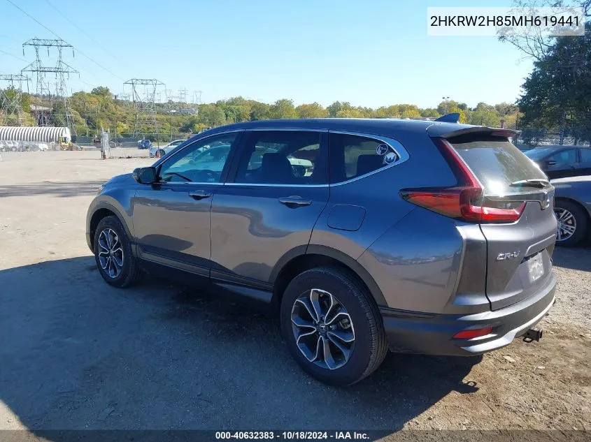 2021 Honda Cr-V Awd Ex-L VIN: 2HKRW2H85MH619441 Lot: 40632383