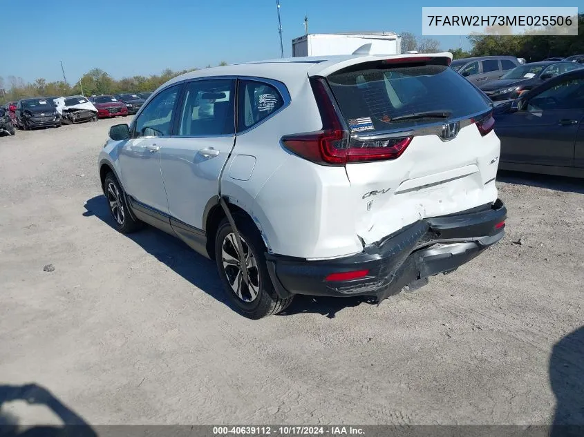 2021 Honda Cr-V Awd Special Edition VIN: 7FARW2H73ME025506 Lot: 40639112