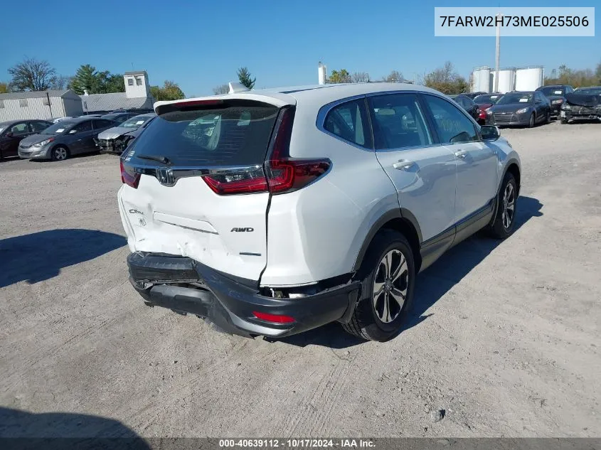 2021 Honda Cr-V Awd Special Edition VIN: 7FARW2H73ME025506 Lot: 40639112