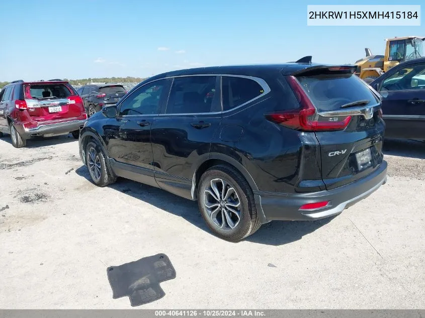 2021 Honda Cr-V 2Wd Ex VIN: 2HKRW1H5XMH415184 Lot: 40641126