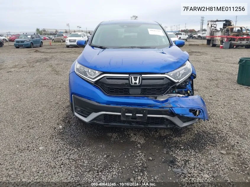 2021 Honda Cr-V Awd Ex-L VIN: 7FARW2H81ME011256 Lot: 40643345