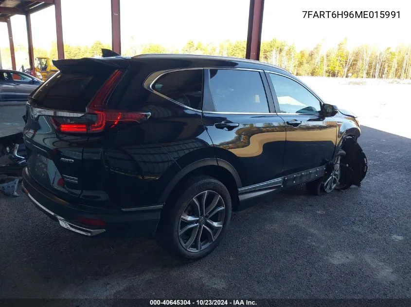 2021 Honda Cr-V Hybrid Touring VIN: 7FART6H96ME015991 Lot: 40645304