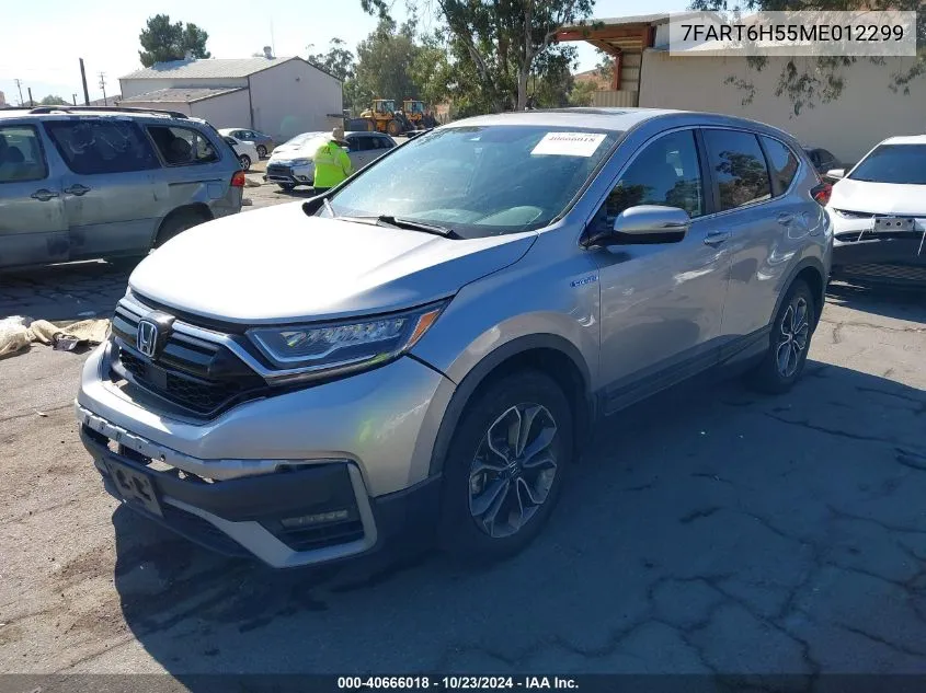 2021 Honda Cr-V Hybrid Ex VIN: 7FART6H55ME012299 Lot: 40666018