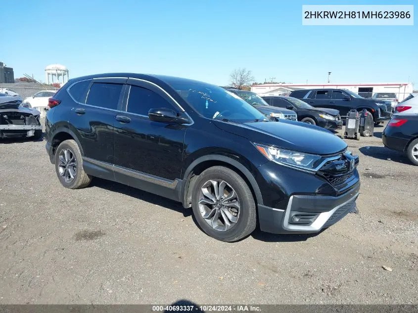 2HKRW2H81MH623986 2021 Honda Cr-V Awd Ex-L