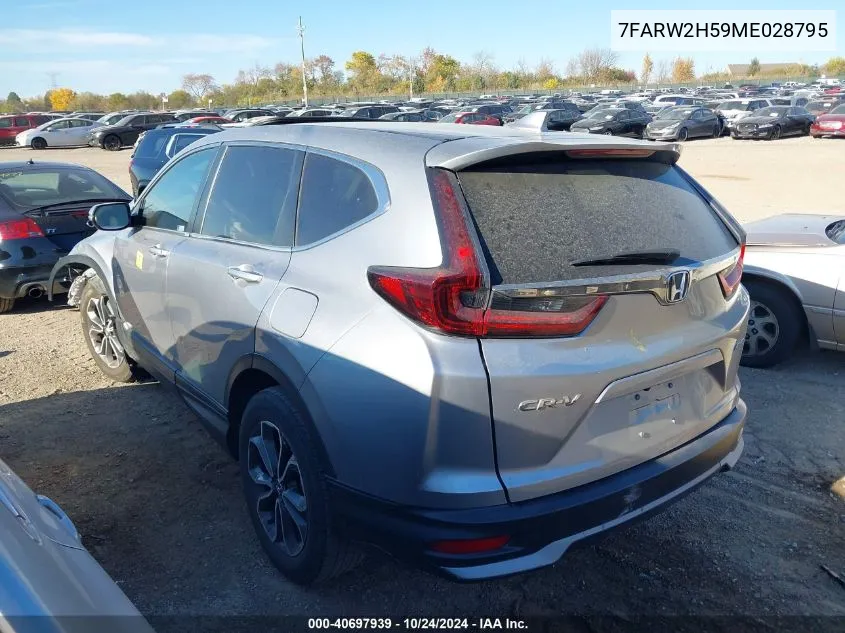 2021 Honda Cr-V Awd Ex VIN: 7FARW2H59ME028795 Lot: 40697939