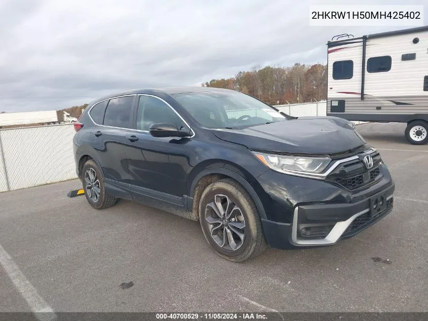 2021 Honda Cr-V 2Wd Ex VIN: 2HKRW1H50MH425402 Lot: 40700529