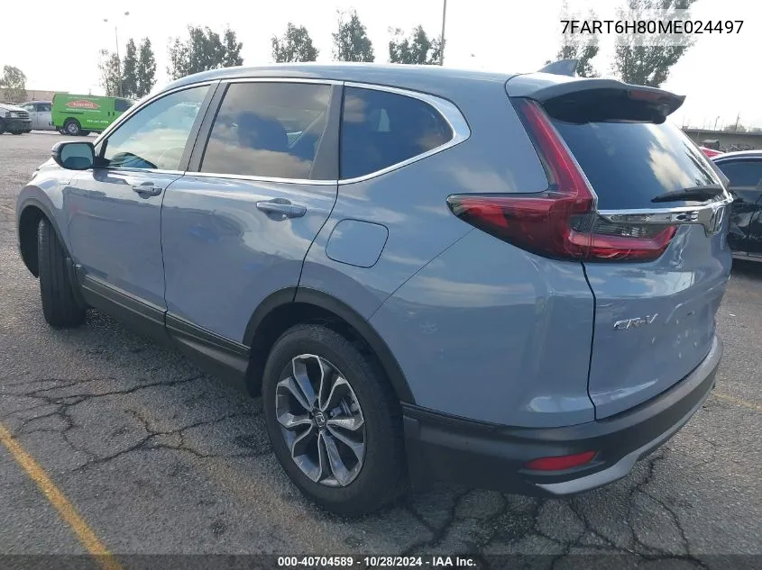 2021 Honda Cr-V Hybrid Ex-L VIN: 7FART6H80ME024497 Lot: 40704589