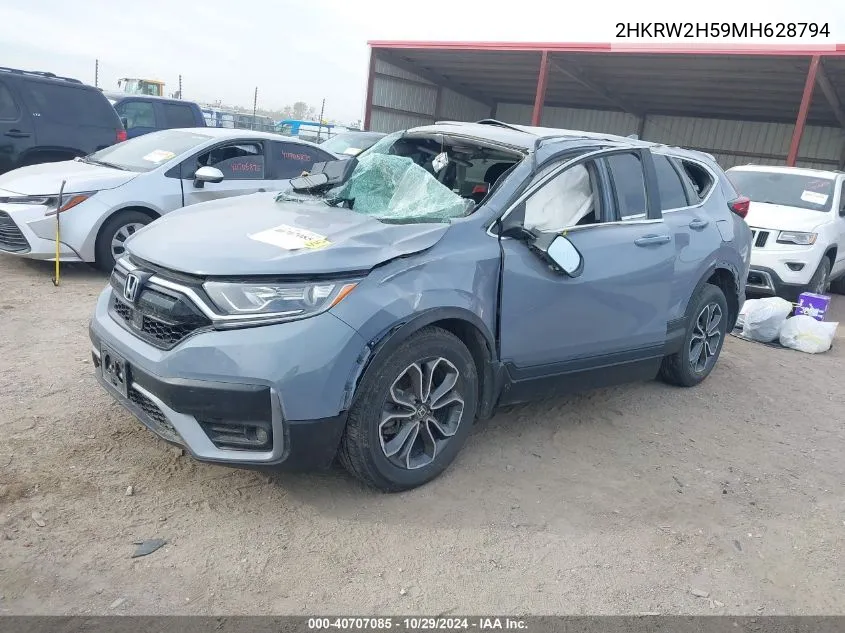 2021 Honda Cr-V Ex VIN: 2HKRW2H59MH628794 Lot: 40707085