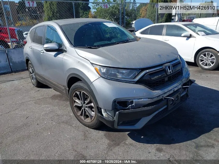 2021 Honda Cr-V 2Wd Ex VIN: 2HKRW1H52MH426910 Lot: 40708125