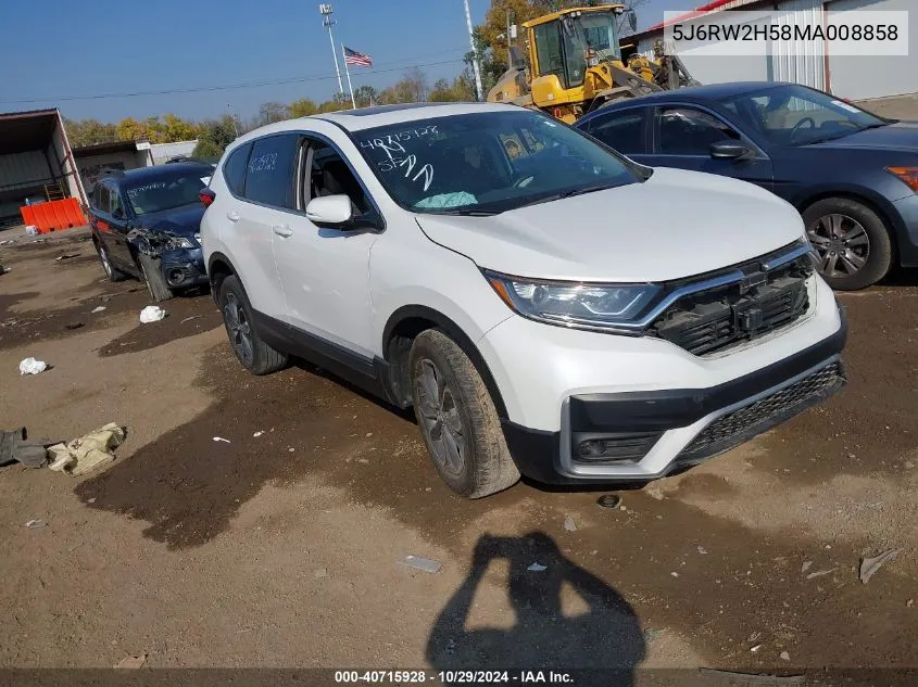 2021 Honda Cr-V Awd Ex VIN: 5J6RW2H58MA008858 Lot: 40715928