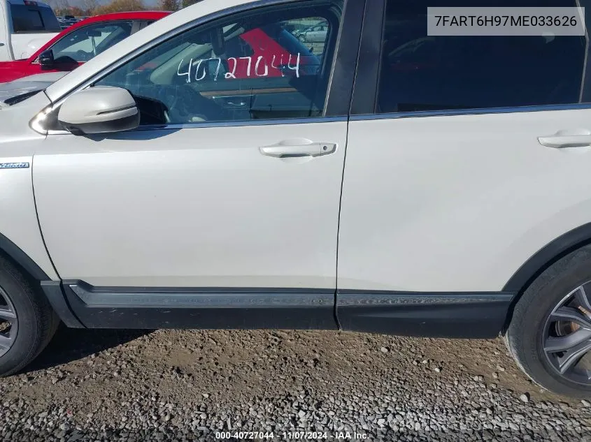 2021 Honda Cr-V Hybrid Touring VIN: 7FART6H97ME033626 Lot: 40727044