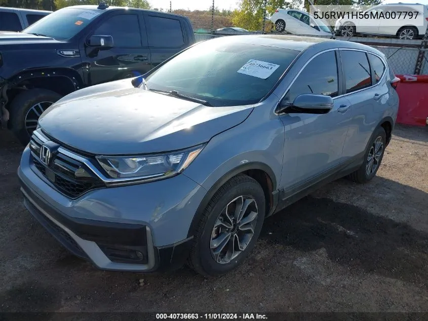 2021 Honda Cr-V 2Wd Ex VIN: 5J6RW1H56MA007797 Lot: 40736663