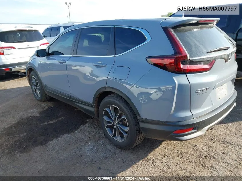 2021 Honda Cr-V 2Wd Ex VIN: 5J6RW1H56MA007797 Lot: 40736663