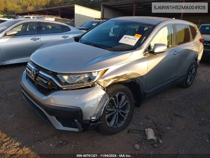 2021 Honda Cr-V 2Wd Ex VIN: 5J6RW1H52MA004928 Lot: 40761321