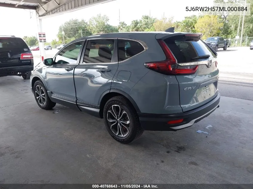 2021 Honda Cr-V Awd Ex VIN: 5J6RW2H57ML000884 Lot: 40768643